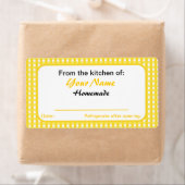 Personalisierte Canning-Labels für Jars-Gelbe Karo (Insitu)