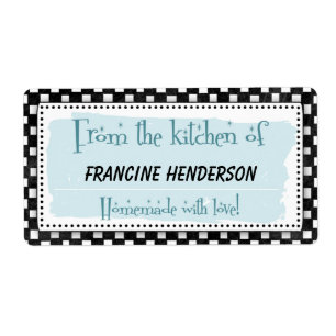 Personalisierte Canning-Labels - Schwarzweiß-Retro