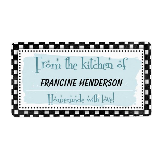 Personalisierte Canning-Labels - Schwarzweiß-Retro (Vorne)