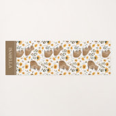 Personalisierte Capybara-Blumen Yogamatte (Rückseite (Horizontal))