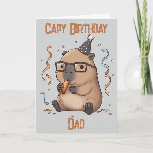 Personalisierte Capybara-Geburtstagskarte Karte (Vorderseite)
