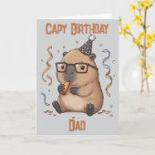 Personalisierte Capybara-Geburtstagskarte Karte (Gelbe Blume)
