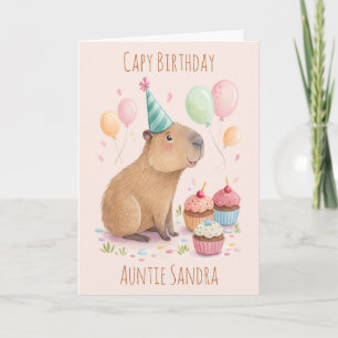 Personalisierte Capybara-Geburtstagskarte Karte
