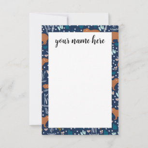Personalisierte Capybara-Notecards Dankeskarte