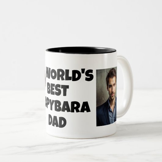 Personalisierte Capybara-Tasse Zweifarbige Tasse (VorderseiteRechts)