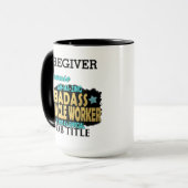 PERSONALISIERTE CAREGIVER Badass Tasse (Vorderseite Links)