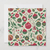 Personalisierte Cartoon Familienurlaubskarte Feiertagskarte (Rückseite)