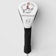 Personalisierte Cartoon-Golfer-Fahrer-Headcover