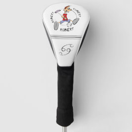 Personalisierte Cartoon-Golfer-Fahrer-Headcover Golf Headcover