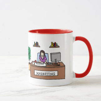 Personalisierte Cartoon-Tasse des Marketings-Gurus Tasse