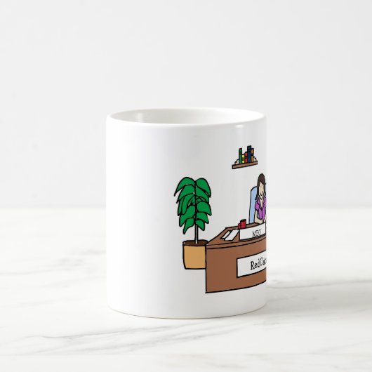 Personalisierte Cartoon-Tasse mit Firmennamen Kaffeetasse (Mittel)