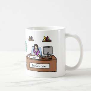 Personalisierte Cartoon-Tasse mit Firmennamen Kaffeetasse