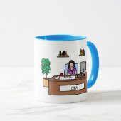 Personalisierte Cartoonbecher Buchhaltung oder CPA Tasse (VorderseiteRechts)