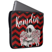 Personalisierte Caseskull-Rose für Notebooks mit Z Laptopschutzhülle (Vorne Rechts)