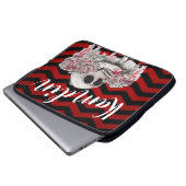 Personalisierte Caseskull-Rose für Notebooks mit Z Laptopschutzhülle (Vorne Knopf)