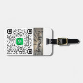 Personalisierte Cash App & Venmo QR Code Gepäckanh Gepäckanhänger (Vorderseite horizontal)