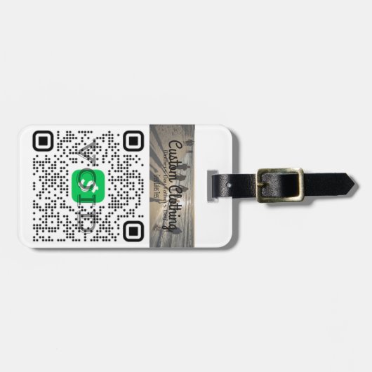 Personalisierte Cash App & Venmo QR Code Gepäckanh Gepäckanhänger (Vorderseite horizontal)
