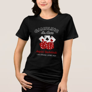 Personalisierte Casino Las Vegas Junggesellinnenpa Tri-Blend Shirt
