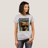 PERSONALISIERTE CAT CUSTOM-MÄDCHEN-T - SHIRT (Vorne ganz)