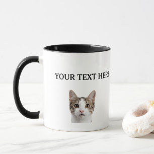 Personalisierte Cat Face Name Pet Lover Owner Tass Tasse