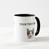 Personalisierte Cat Face Name Pet Lover Owner Tass Tasse (VorderseiteRechts)