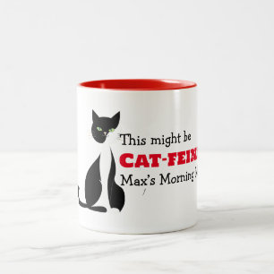 Personalisierte Cat-Feine-Kaffee-Tasse Zweifarbige Tasse