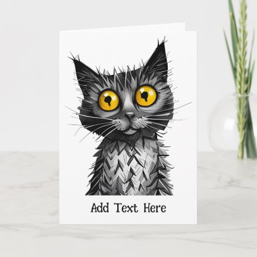 Personalisierte Cat Grußkarte Feiertagskarte (Vorderseite)