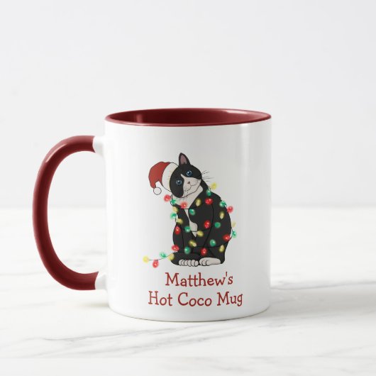 Personalisierte Cat Hot Coco Tasse (Links)