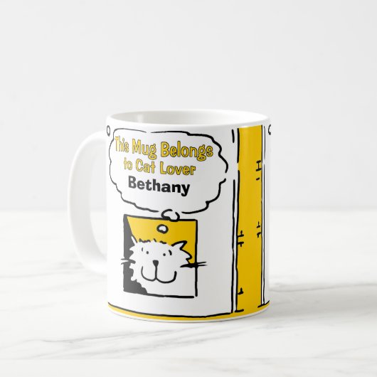 Personalisierte Cat Lover Tasse (Vorderseite Links)