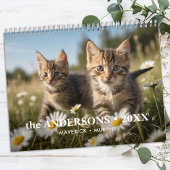 Personalisierte Cat Lovers Family Custom 2026 Foto Kalender