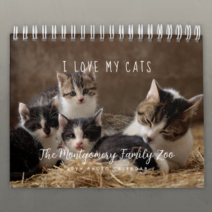 Personalisierte Cat Lovers Foto 2025 Kalender