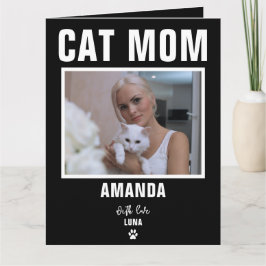 Personalisierte Cat Mama benutzerdefinierte Foto-K Karte