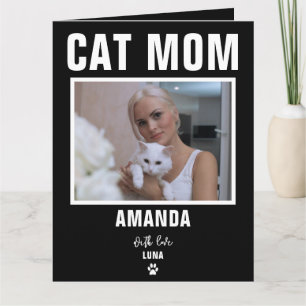 Personalisierte Cat Mama benutzerdefinierte Foto-K Karte