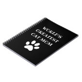 Personalisierte Cat-Mama mit der größten Katzenanz Notizblock (Linke Seite)