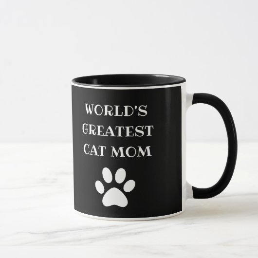 Personalisierte Cat-Mama mit der größten Katzenanz Tasse (Rechts)
