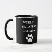 Personalisierte Cat-Mama mit der größten Katzenanz Tasse (Links)