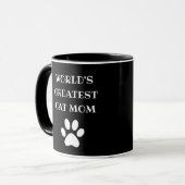 Personalisierte Cat-Mama mit der größten Katzenanz Tasse (Vorderseite Links)