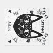 Personalisierte Cat Mama Niedlich und gemütlich Ka Fleecedecke (Vorderseite (Horizontal))