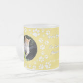 Personalisierte Cat Memorial Tasse Paw Prints Gelb (Vorderseite Links)
