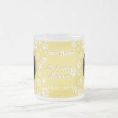 Personalisierte Cat Memorial Tasse Paw Prints Gelb (Mittel)