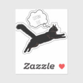 Personalisierte Cat Silhouette Notebook-Aufkleber Aufkleber (Blatt)