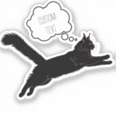 Personalisierte Cat Silhouette Notebook-Aufkleber Aufkleber (Vorderseite)