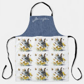 Personalisierte Cat-Sonnenblumen-Multimedia-Schürz Schürze (Vorderseite)