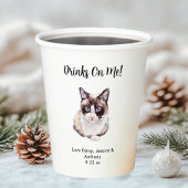 Personalisierte Cat Wedding Pappbecher