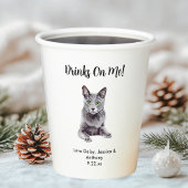 Personalisierte Cat Wedding Pappbecher