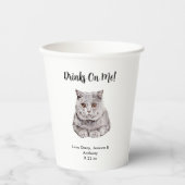 Personalisierte Cat Wedding Pappbecher (Vorderseite)