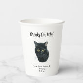 Personalisierte Cat Wedding Pappbecher (Rückseite)