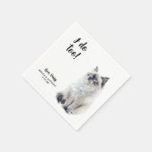 Personalisierte Cat Wedding Serviette (Ecke)