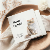 Personalisierte Cat Wedding Serviette
