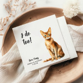 Personalisierte Cat Wedding Serviette